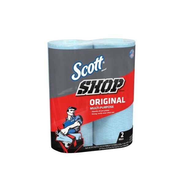 Scott Scott Shop Towels Original (75040), Blue, (55 Towels/Roll, 24 Rolls/Case, 1,320 Towels/Case) 75040 - main